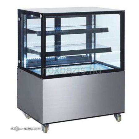ELADÓ ÚJ ipari Süteményes cukrász hűtőpult 270 L Ferrara-Cool körben üveges látványhűtő