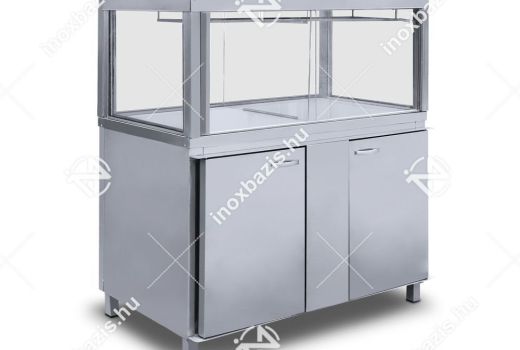 Eladó! Hűtővitrin alsó hűtött tárolóval 1200x700x1400 mm külső aggregáttal