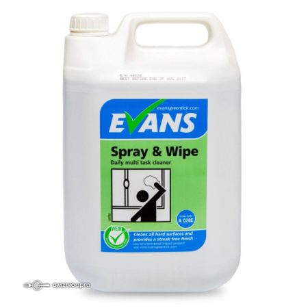 EVANS Spray and Wipe Evans - Üveg és inoxtisztító - 5 liter