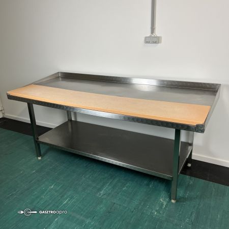 Rozsdamentes acél, húsipari bontóasztal 2000x830 mm (Használt)