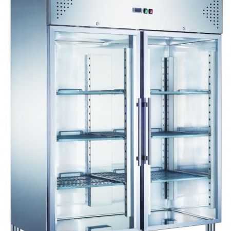 Rozsdamentes hűtővitrin 2 ajtóval -  KH-GN1410TNG