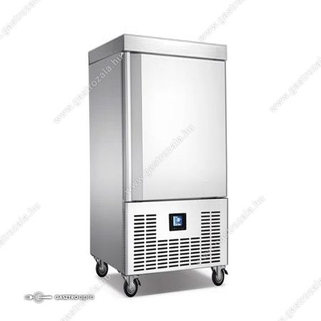 Sokkoló hűtő fagyasztó 15 tálcás GN1/1 és 60×40 EVCO HACCP digitális vezérlés, ipari