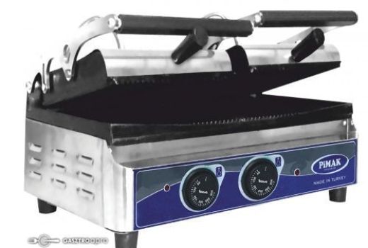új inox dupla kontaktgrill tost sütő alsó sütőfelület 52x25cm-es felső 2x25x25 cm-es grillsütő...