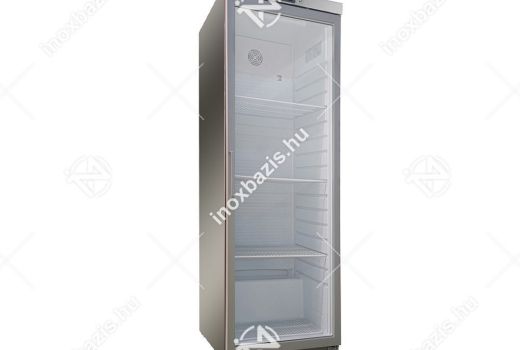 ELADÓ ÚJ! Hűtőszekrény álló 400 literes üvegajtós rozsdamentes ipari háttérhűtő Ferrara-Cool...