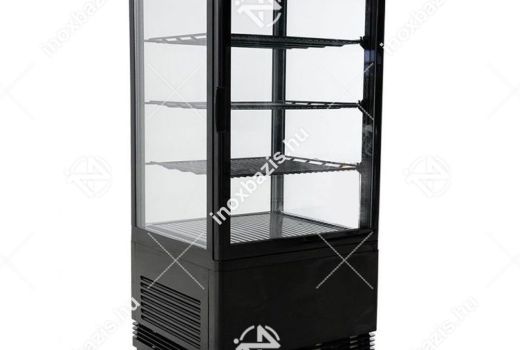 ELADÓ ÚJ! Bemutató hűtővitrin négy oldalról üveges hűtő 78 liter fekete,vagy fehér színben...