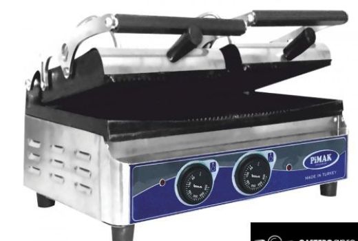 új inox dupla kontaktgrill tost sütő alsó sütőfelület 52x25cm-es felső 25x25 cm-es grillsütő...