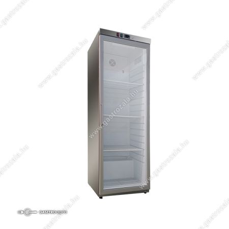 Hűtőszekrény álló üvegajtós 400 literes rozsdamentes ipari háttérhűtő Ferrara-Cool