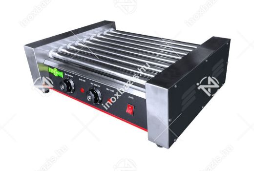 ELADÓ ÚJ ipari Hot-Dog Virsli,debreceni kolbász sütő grill 9 hengeres Energia szükséglet:1,8 KW...