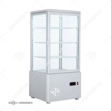 Eladó új! Bemutató hűtővitrin,négy oldalról üveges hűtő 78 liter fehér,vagy fekete színben...