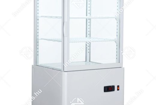Eladó új! Bemutató hűtővitrin négy oldalról üveges hűtő 58 liter fehér,vagy fekete színű...