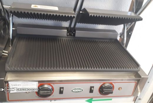 Nagykonyhai gép, szerviz, alkatrész, új professzionális upla kontakt grill bordás sütőfelülettel