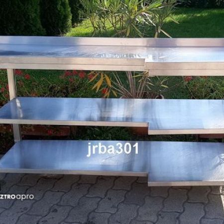 Rozsdamentes asztal polccal jrba301