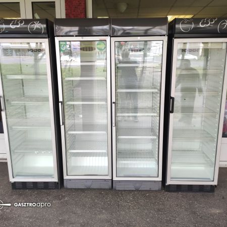400 literes üvegajtós hűtők, szép állapotban garanciával, háttérhűtőnek is