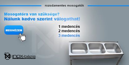 MOSOGATÁSTECHNIKA / MOSOGATÓMEDENCE - 3 medencés - InoxBázis