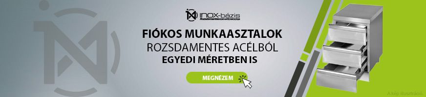 ROZSDAMENTES BÚTOROK / ROZSDAMENTES MUNKAASZTAL / Fiókos - InoxBázis